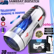 Leten Male Masturbator Bluetooth Telescopic Auto Heating Moan Piston Men Sex Toy