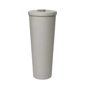 【MASIONS 美心】手搖陶瓷不鏽鋼真空保溫杯吸管杯大容量820ml 贈環保隨行三件組杯套+杯刷(2入組)