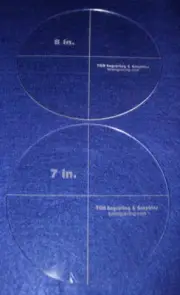 2 Piece Circle Set 7",8" - 1/8" Clear Acrylic - Quilting Templates