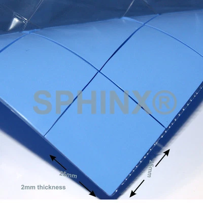 10x Thermal Silicone Conductive Pad 25x25x2mm For Heatsink Chip PS 2 3 4 GPU CPU