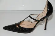 $5400!!! NEW MANOLO BLAHNIK VALON bb BLACK ALLIGATOR CROCODILE SHOES 39.5 9