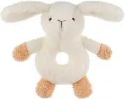 Apricot Lamb Baby Bunny Rabbit Soft Rattle Toy, Plush Stuffed Animal