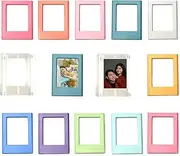 GYB 12PCS Colorful Magnetic Photo Frame for 3 Inch Mini Photo, Picture Collage Frames for Fridge Metal Surfaces, DIY Photo Frame