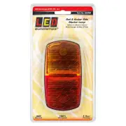 LED Autolamps Amber/Red Side Marker Light 12-24V 4 LED Lamp Single Blister
