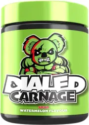 Dialed Carnage Pre-Workout Supplement Powder 337.5 G, Sour Watermelon, the X ...