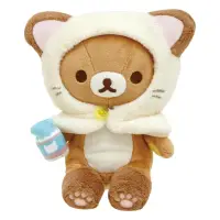 在飛比找momo購物網優惠-【San-X】拉拉熊 懶懶熊 貓咪湯屋系列 帽子絨毛娃娃 一