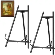 2 Pcs Modern Metal Tripod Plate Stand 16.5" H x 8.7" W x 4.3" D Table Top Eas...