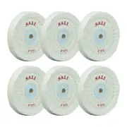 6 Pack Polishing Wheel for Bench Grinder Buffing Wheel 4 Inch White Cotton 50Ply