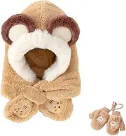 [RYZGOJV] Kids Winter Hat Scarf Mittens Set, Unisex Kids Toddler Children Hat with Neck Warmer Winter Warm Kids Gift Cute-A09, Multicolor