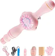 Colorful Smoke Bubble Machine & Elastic Bubble Fog Wand, Elastic Smokes Bubble Machine, Automatic Bubble Maker,for Boys and Girls Bubbles Wand for Birthday Party(Pink)