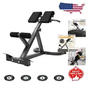 Compact Adjustable Back Extension Bench - Ideal for Full-Body Workouts, Home Gym