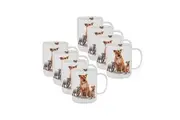 8PK Ashdene Puppy Love Staffy Terrier Drinking Beverage Coffee Tea Mug 11.5x8cm