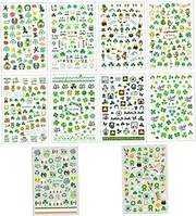VICASKY 2sets Fashionable Nail Decals Nail Art Stickers Easy to Apply Material Manicure Decals Pack 10sheets*2