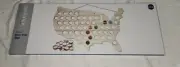 NIB Yorkshire USA United States Wood Beer Cap Map Wall Hanging
