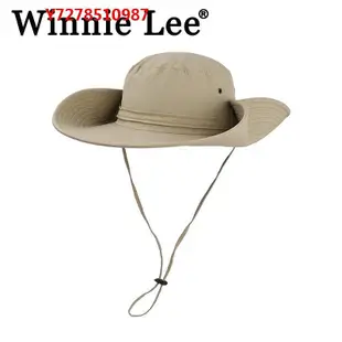 牛仔帽Winnie Lee西部牛仔帽子女透氣速干防曬帽遮陽大帽檐戶外登山帽男