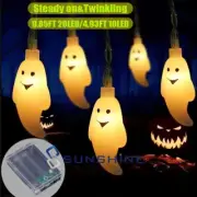 Halloween Ghost Lanterns String Lights 9.8FT 4.9FT 10/20LED w/ Battery Steady on