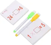2 Sets Erasable Math Flash Cards for Arithmetic Learning Cards Educational Math for Home School Kindergarten with Multiplication Division