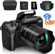 4K Digital Camera, 64MP Wifi Vlogging Camera with 32GB SD Card and Accessories