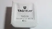 Tag Heuer WHITE screwdown crown 4.4mm x3.5 M0.9 Tag-31. NEW sealed