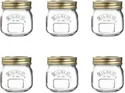 Kilner 222.467 Genuine Preserve Jar 6-Piece Set, 250 ml Capacity