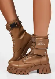 [Koi Footwear] Mocha Banshee Combat Boots