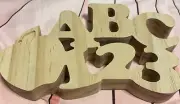 Mondo Llama Paintable Wood Craft Block Cutouts ABC123