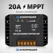 Atem Power 20A MPPT Solar Charge Controller Regulator 12V/24V Lithium