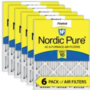 16x30x1 (15_3/4x29_11/16) Pleated MERV 10 Air Filters 6 Pack