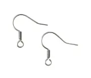 20 Solid Stainless Steel Fishhook Earwires Earring Hooks Wires Bead Findings
