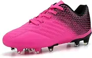 [brooman] Kids Soccer Cleats Boys Girls Athletic Outdoor Football Shoes