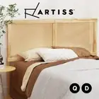 Artiss Bed Head Headboard Queen Double Rattan - RIBO Pine