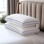 Goose down Feather Standard Size Pillow, Cotton Fabric, Gusseted Pillow Inserts,