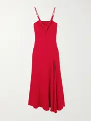 [Isabel Marant] Isabel Marant - Kapri Draped Open-back Crepe Maxi Dress - Red - FR 34 FR 34 Red