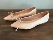 NWB $79 Kensie Magna Pointed Toe Flat Size 8.5 Blush Ballet Shoe KS183301