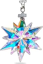 2025 Annual Christmas Ornaments Crystal Snowflake Star, Sparkly Crystal Ornaments for Christmas Tree, Beautiful Christmas Ornaments for Women Girls