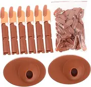 WOFASHPURET Adjustable Manicure Training Hand Simulated Nail Art Finger Set with 108pcs for Practice Display