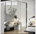 Frameless Wardrobe Sliding Doors Made to Measure DIY Mirror Panel Glass,custom