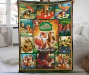 Disney Characters Blanket, Personalized The Fox And The Hound Custom Name Blanke
