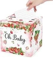 Strawberry Card Box Wedding Favors Post Box Cardboard Receiving Money Holder for Wedding Reception, Baby Showers, Anniversary, Birthday Party, Graduation Table Centerpiece Decorations
