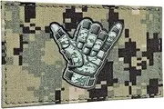 [Tactical Freaky] Shaka Tactical Glove Hang Loose Vinyl Lasercut Patch [AOR2 NWU3]