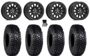 Valor V09 Beadlock 15" Wheels Black 30" Intersect Tires Can-Am Maverick R