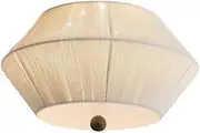 BKLFGP Japanese Style Wabi-sabi Ceiling Lamps Cotton Rope Shade Ceiling Lamp Iron Art Near Ceiling Lamps Three-Color Dimming Lights for Living Room, est