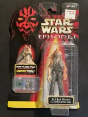 Star Wars Episode 1 Jar Jar Binks CommTech Chip Action Figure 1998 Unopened