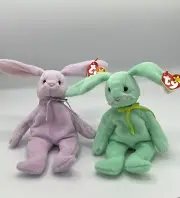 TY Beanie Baby Floppity and Hippity Rabbits RARE tag errors