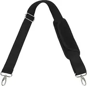 U6907 - Adjustable Shoulder Strap Universal Replacement Bag Strap with Detachable Pad - for Laptop, Camera, Duffel, Sports, Travel, Messenger Bags and More - Black