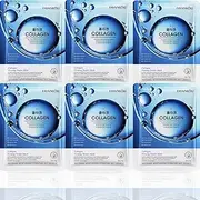 FANYANKOU Bio-Active Collagen Sheet Mask (6 Pack) – Advanced Formulation K-Beauty Skincare – Hydrating, Brightening & Anti-Aging Face Masks for Sensitive Skin, Vegan, Cruelty-Free, Free from Sulfates – Deep Moisture Lock, Even Skin Tone & Firming