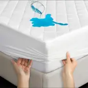 LDC King Mattress Pad - Quilted Elastic Fitted Mattress Cover Protector Upto ...
