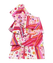 Emilio Pucci Junior One-Shoulder Ruffled Dress 13Y Pink