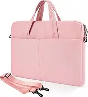 14 Inch Laptop Case with Shoulder Strap for 2020 HP 14 15 Inch/HP Chromebook 14/Stream 14/Elitebook, Acer Spin 5/Swift 3, Lenovo Flex 14/ Yoga C940 C740 730, Dell Asus Samsung Chromebook Bag(Pink)