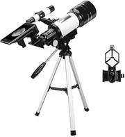 Telescope for Kids Adults Beginners, 70mm Aperture BAK4 Prism FMC Lens 400mm Astronomical Refractor Telescope for Astron